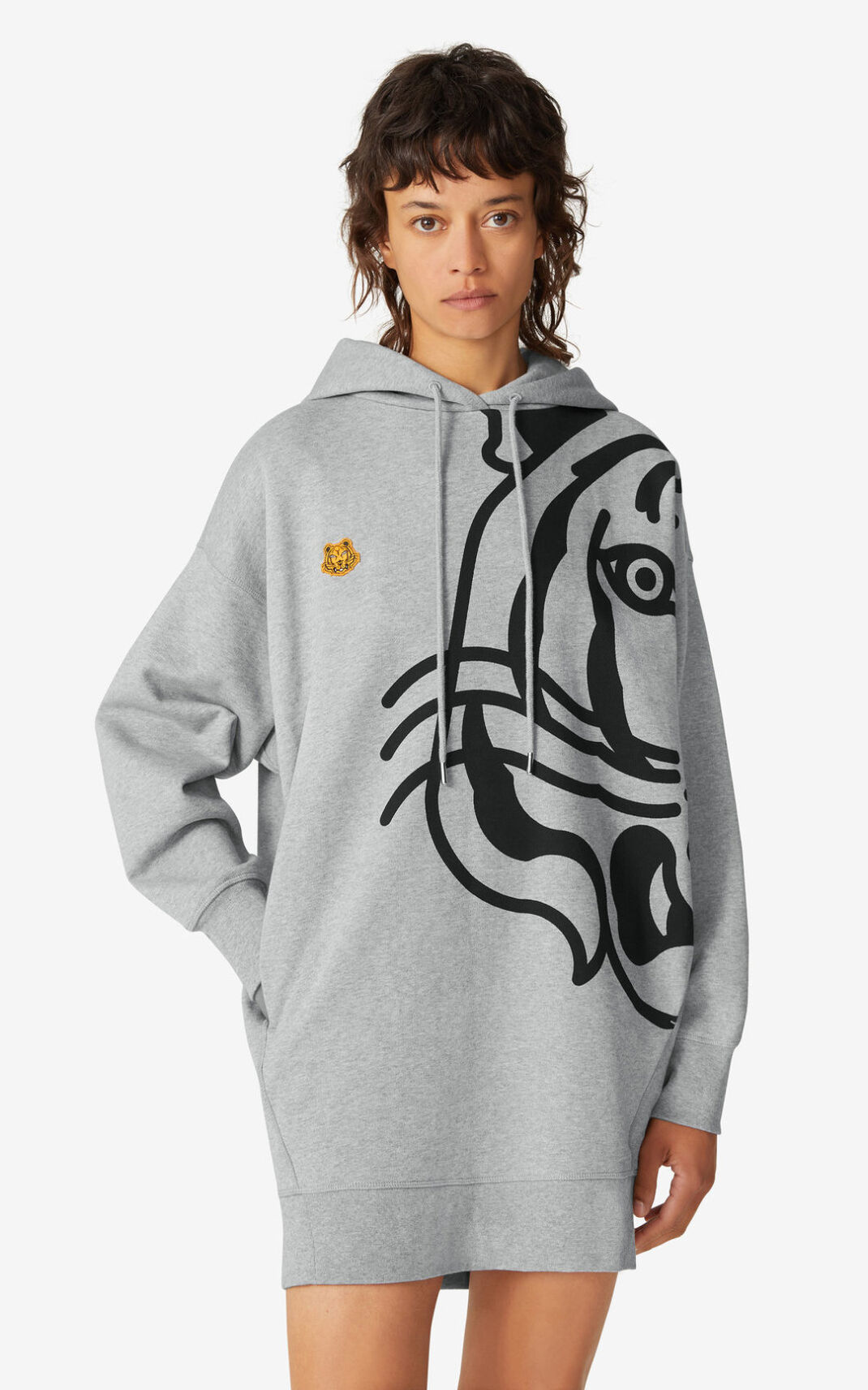 Kenzo K Tiger oversized hooded sweatshirt Haljine Ženske - Sive - Hrvatska NLUHIG928